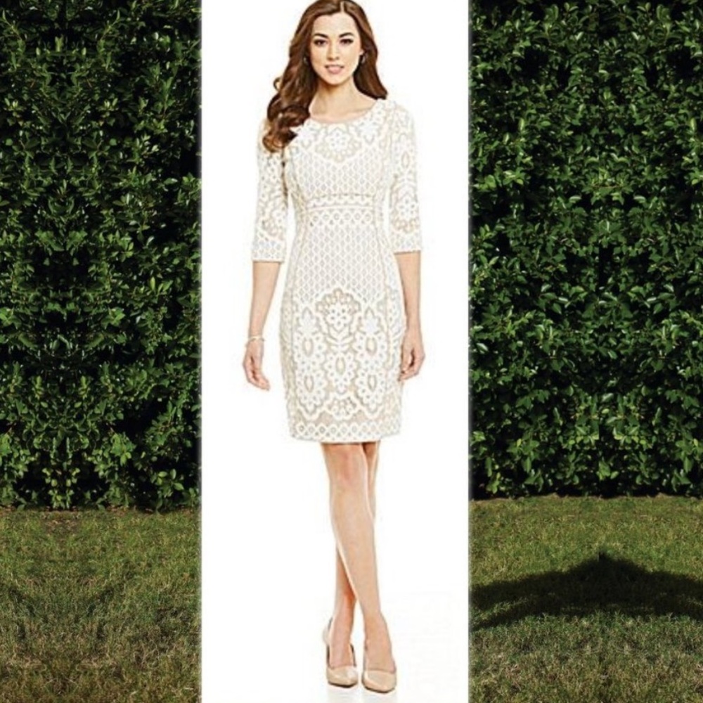 Antonio Melani Bettye Ivory Lace Sheath Dress